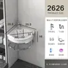 Lavabo de Pared para Uso Doméstico, Juego de Lavabo para Baño en Balcón, Soporte Triangular Simple de Cerámica para Apartamentos Pequeños