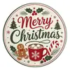 Navidad Estilo Americano Retro Lata Redonda Placa de Aluminio Pintura Señal Bar Granja Rústica Fuente de Comercio Exterior Señal Decorativa Colgante