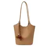 Bolso de Mano Tejido de Gran Capacidad para Viajes Diarios para Mujer 2025 Nuevo Casual Versátil de un Hombro Diagonal Bolso para Clase de Estudiante Universitario