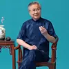 Conjunto de Manga Corta Estilo Tang de Seda de Hielo para Hombres de Mediana Edad y Mayores, Atuendo de Verano para Papá y Abuelo, Hanfu de Estilo Chino para Ejercicio Matutino