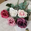 Nuevos Modelos 2025 Arreglos Florales de Rosas, Flores Artificiales para Decoración de Sala de Estar y Mesa de Comedor, Accesorios de Arte Floral, Flores Falsas