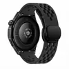 Adequado para Huawei Watchgt7 Silicone Perfurado Líquido Fivela Dobrável Magnética Embutida Pulseira de Relógio 22mm Universal Xiaomi