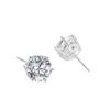 Pendientes de Plata de Ley S925 con Circonita Incrustada de Diamante, Diseño Clásico de Seis Garras, Moda de Verano, Personalizados, Chapado en Oro K, Lujo Ligero, Clavos para Orejas de Hombre y Mujer