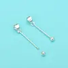 Colgante de Plata de Ley S925 Rosca Vacía Perla de Cristal Hecho a Mano con Cuentas Colgante de Joyería DIY Accesorios de Plata