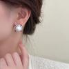 Aretes del mismo estilo de Ni Ni, los aretes de perlas faltantes, aretes de lujo accesible, exquisitos y versátiles