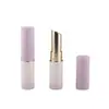 Tubo de Amostra Inclinado de Tamanho Médio Banhado a Ouro para Protetor Labial, Cosméticos de Maquiagem, Tubo de Batom com Cor Degradê, Material de Embalagem Plástica DIY