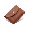 Nova mini bolsa de moedas de couro genuíno feminina, capa de carteira pequena de couro bovino com estampa de lichia, bolsa de moedas de couro macio