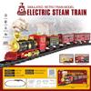 Tren de Vapor de Juguete con Pista Controlado a Distancia Modelo de Árbol de Navidad con Humo, Luces y Música, Se Puede Apagar, Juguete Educativo