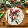 Mantel Redondo Navideño Nuevo Más Vendido, Mantel Decorativo Simple de Restaurante Estilo Occidental, Mantel de Poliéster Resistente a Manchas, Aislante Térmico para Vajilla