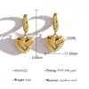 Brincos de Aço Inoxidável Coração de Amor Cruz Flor Estrela de Oito Pontas com Pingente de Zircônia para Mulheres Versátil Design de Nicho Pequeno