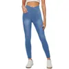 Jeans Ajustados de Estilo Nuevo Transfronterizos Europeos y Americanos para Mujer de Cintura Alta Adelgazantes Levanta Glúteos Doble Bolsillo para Yoga Deportes Casuales