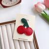 Coreia do Sul PU Couro Desenho Animado Frutas Grampo de Cabelo Bonito Menina Quebrado Cabelo bb Grampo Grampo de Cabelo Franja Lateral Grampo Acessórios de Cabelo Infantil