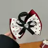 Presilha de Cabelo com Laço de Bolinhas para Meninas, Presilha de Tubarão Doce de Princesa Acessório de Cabelo, Ornamento de Cabelo Coroa Alta de Fada para Penteado Elegante