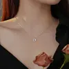 Collar de Luna de Plata de Ley 925 para Mujer, Diseño de Nicho, Cadena de Clavícula de Alta Gama, Moda Estilo Coreano Joyería de Lujo Ligero