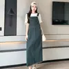 Fotos Reales, Precio Real: Vestido de Peto de Mezclilla Versátil Casual Holgado Estilo Nuevo, Vestido Delgado de Longitud Media para Mujer, Otros Estilos