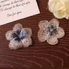 Estilo Nacional Retro Bordado Floral Flor de Cinco Pétalos DIY Cosido a Mano Flor Degradada Accesorio para el Cabello Parche para Ropa Material de Parche