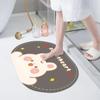 Alfombra de diatomeas para baño, de secado rápido, absorbente, antideslizante, para puerta de inodoro