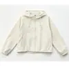 Abrigo corto con capucha, chaqueta de primavera para mujeres petite, nuevo modelo 2026, transpirable, casual, holgado, versátil, top adelgazante