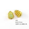 Cuentas de Calabaza de Jaspe Incrustadas con Oro Antiguo con Agujero Pasante Accesorios de Calabaza de Jade Imitación Incrustada con Oro Accesorios para Pulseras DIY con Cuentas