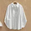 Comércio Exterior Camisa Azul de Algodão Coreana Tops Femininos Primavera, Outono e Verão Proteção Solar Solta Casual Manga Longa Camisa Jaqueta Tendência
