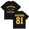 Talla Europea Cruzada Cruzada Competencia Feroz Ilya Rozanov 81 Camiseta Boston Hockey Original