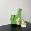 Bolsa Tricotada com Senso Avançado Nova Bolsa de Pulso de Desenho Animado Bolsa de Férias Bolsa de Mão Nicho Versátil Bolsa de Mão Bolsa de Presente