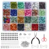 Caja de grava natural Venta caliente transfronteriza 24 compartimentos grava natural irregular con cuentas accesorios para joyería DIY hechos a mano