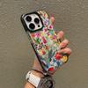 Capa de Celular Popular da Amazon com Tema de Pintura a Óleo Retro de Flores e Borboletas para Meninas, Capa Protetora Personalizada para iPhone 17