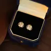 Pendientes de Moda Aguja de Plata Estilo Corte Francés Súper Brillantes de Diamante Hoja Versátiles Elegantes Lujo Ligero Pendientes de Gama Alta para Mujeres