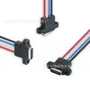 Conector hembra de montaje en panel con doble oreja Tipo C con cables de 4 pines de cuatro colores Conector de soldadura USB-C