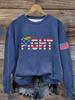 Talla grande Sudadera Cuello redondo Estampada Europea y Americana Nueva Letra Holgada Cómoda Top Mujer Patrón Colorido