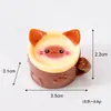 Produto novo original: caneca de gato de desenho animado com tampa, decoração em miniatura. Enfeite de resina de gatinho fofo multicolorido para segurar itens, atacado