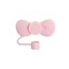 Tapa de Silicona de Grado Alimenticio para Popote Transfronteriza con Moño, Tapón Antifugas para Popote de Vaso Stanley, Juego de Cubiertas a Prueba de Polvo 10mm