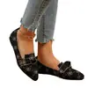 Novedad Primavera 2026 Mocasines Blancos Estampado Serpiente Punta Fina Sin Cordones Planos Zapatos de Mujer Cómodos para Viajar Fabricante Disponibles Ahora