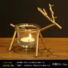 Candelabro de Estilo Francés Vintage para Mesa de Comedor, Portavelas Romántico Retro, Base para Atrezo de Fotografía Estilo Europeo, Blanco Roto