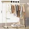 Secador de Ropa de Pie para Uso Doméstico, Adecuado para Balcón, Dormitorio, Interior, Colgador de Ropa Simple, Perchero para Dormitorio, Barra Plegable para Secar Ropa