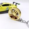 Llavero con forma de rueda de coche, colgante creativo de metal, regalo de joyería, llavero con buje de rueda AMG