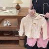 Qixiaoqi Nueva Colección de Otoño para Bebé Sudadera con Capucha Estilo Coreano para Niñas Chaqueta Cardigan con Cremallera Pantalones Cargo Conjunto de Dos Piezas