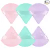 Esponja Triangular en Forma de Abanico para Polvo Suelto, Esponja de Terciopelo Flockeado para Fijar Maquillaje, Doble Cara, Suave y Delicada, No Daña la Piel, Exclusivamente para Ventas Transfronterizas