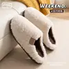 Pantuflas peludas para mujer, nuevo modelo de invierno 2026, antideslizantes, cálidas, sencillas, para uso en interiores en casa, pantuflas de algodón con suela gruesa, zapatos para el hogar