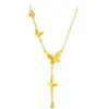 Colar Borboleta Dourada com Franja Feminino Simples Alto Padrão Estilo Francês Gentil Versátil Design de Nicho Joia de Corrente para Clavícula de Luxo Leve