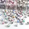 Acessórios para Joias DIY 8mm Contas de Cerâmica Azuis e Brancas Materiais para Colar Feitos à Mão Contas Peroladas Aplique de Jingdezhen Contas de Cerâmica