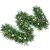 Decoraciones de corona de Navidad transfronterizas, adornos de vid de Navidad, colgantes para puertas, decoraciones para hoteles y centros comerciales, vides de bayas artificiales