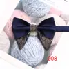 Corbata de Lazo de Color Sólido para Hombre Corbata de Lazo de Doble Capa de Cuerno Hecha a Mano Poliéster Jacquard Casual Boda Corbata de Lazo Lisa Fabricante
