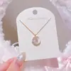 Colar Estrelas Lua Céu Completo Brilhante Luxo Leve Nicho Sentido de Alto Padrão Corrente de Clavícula Estilo Simples Coreano Colar Versátil Exquisito