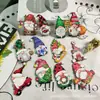 Produto Novo Transfronteiriço 24 Peças de Pingentes de Madeira de Gnomo de Natal, Enfeites de Pingente de Gnomo para Decoração de Árvore de Natal