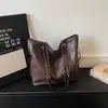Bolso grande retro casual estilo coreano para trabajo y uso diario para mujer, nuevo bolso tote tejido 2026, bolso de hombro versátil
