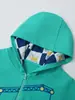Moletom com Capuz e Zíper Bordado de Desenho Animado Estilo Europeu e Americano Outono e Inverno Novo para Crianças, Jaqueta Nova com Zíper para Meninos