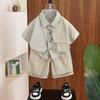 Conjunto de Camisa de Verano para Niños, Manga Corta 2026 Nueva Camisa de Verano Fresca y Elegante para Niños, Manga Media para Bebé