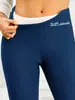 Leggings Gruesos con Forro de Polar Bordado de Cintura Alta para Mujer, Ropa Exterior Elástica de Corte Ajustado, Pantalones de Yoga Cálidos de Lana de Cordero, Venta al por Mayor Transfronteriza